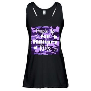 Purple Up For Military Kids Awareness Ladies Essential Flowy Tank