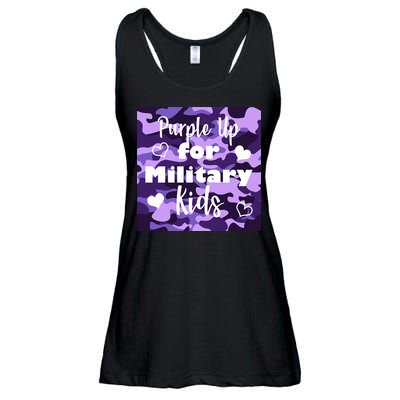 Purple Up For Military Kids Awareness Ladies Essential Flowy Tank