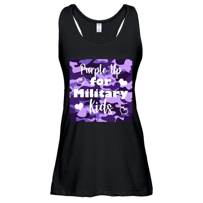 Purple Up For Military Kids Awareness Ladies Essential Flowy Tank