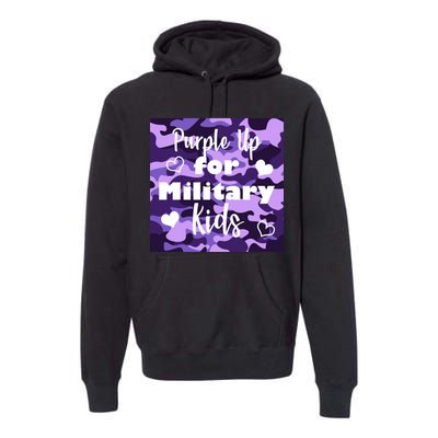 Purple Up For Military Kids Awareness Premium Hoodie