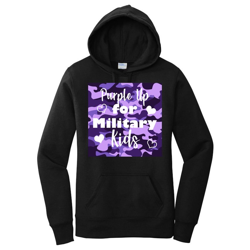 Purple Up For Military Kids Awareness Women's Pullover Hoodie