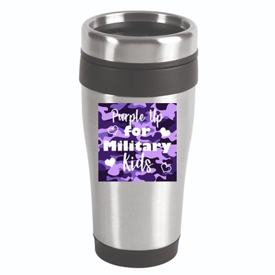 Purple Up For Military Kids Awareness 16oz Travel Tumbler