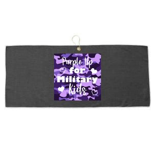 Purple Up For Military Kids Awareness Large Microfiber Waffle Golf Towel