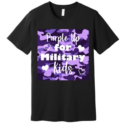 Purple Up For Military Kids Awareness Premium T-Shirt