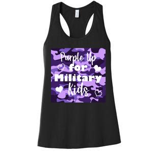 Purple Up For Military Kids Awareness Women's Racerback Tank