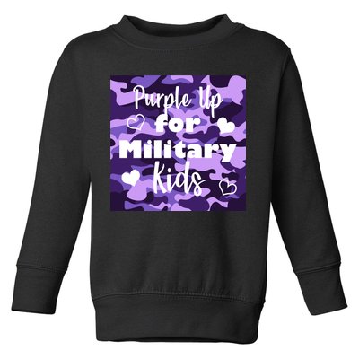 Purple Up For Military Kids Awareness Toddler Sweatshirt