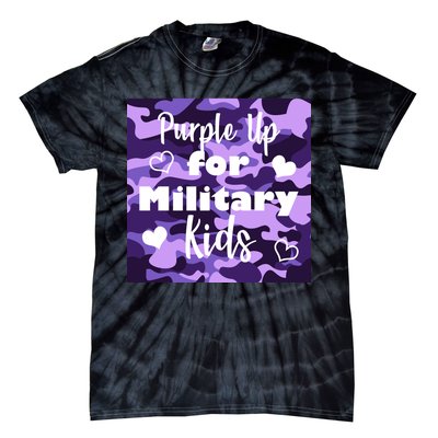 Purple Up For Military Kids Awareness Tie-Dye T-Shirt