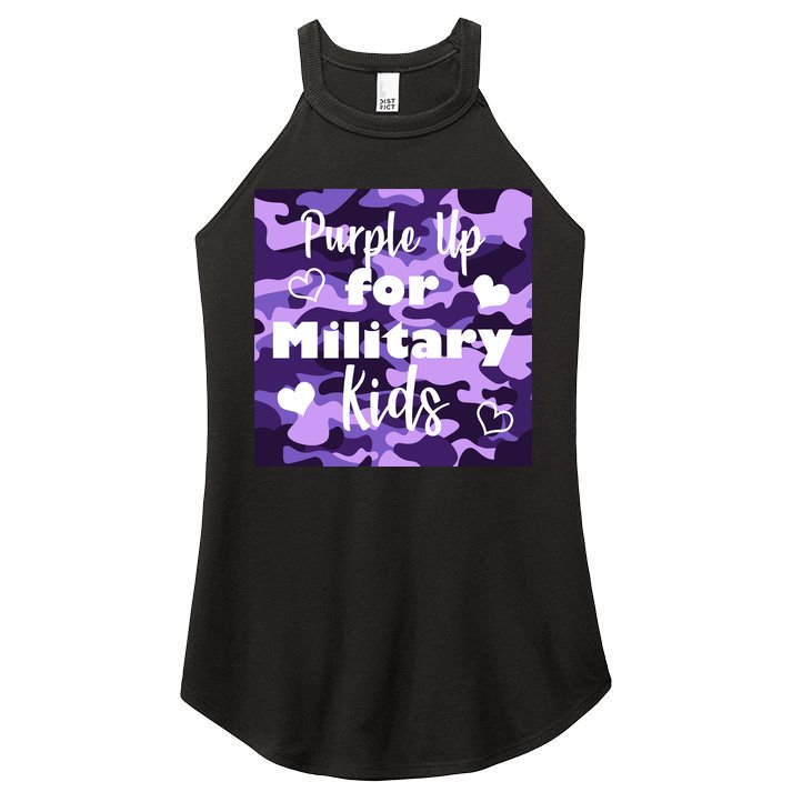 Purple Up For Military Kids Awareness Women's Perfect Tri Rocker Tank
