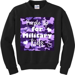 Purple Up For Military Kids Awareness Kids Sweatshirt