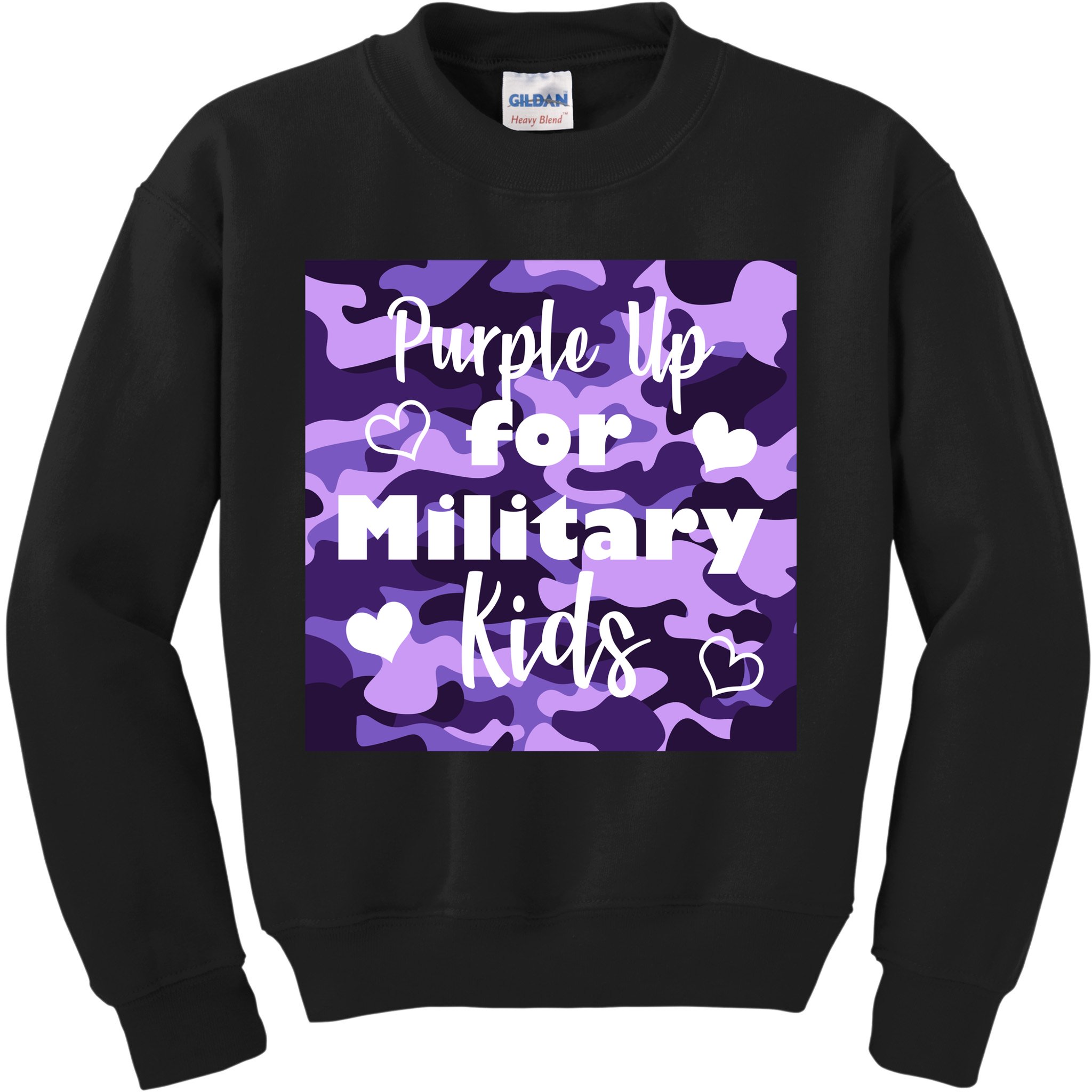 Purple Up For Military Kids Awareness Kids Sweatshirt