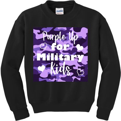 Purple Up For Military Kids Awareness Kids Sweatshirt