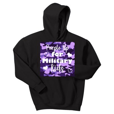 Purple Up For Military Kids Awareness Kids Hoodie