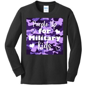 Purple Up For Military Kids Awareness Kids Long Sleeve Shirt