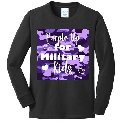 Purple Up For Military Kids Awareness Kids Long Sleeve Shirt