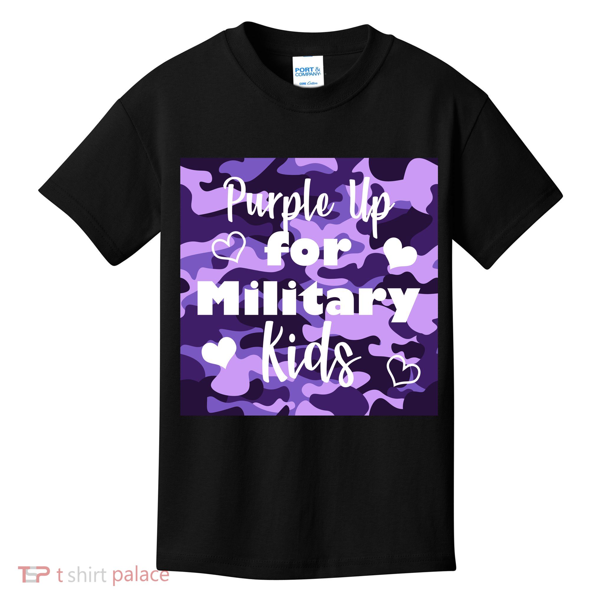 Purple Up For Military Kids Awareness Kids T-Shirt