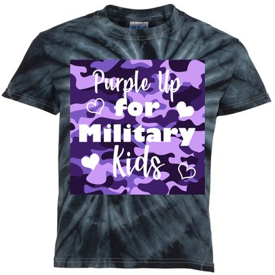 Purple Up For Military Kids Awareness Kids Tie-Dye T-Shirt