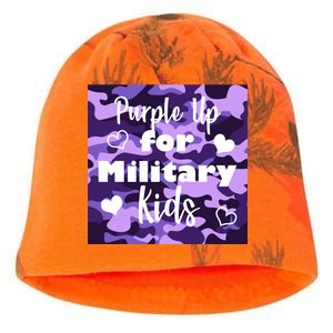 Purple Up For Military Kids Awareness Kati - Camo Knit Beanie