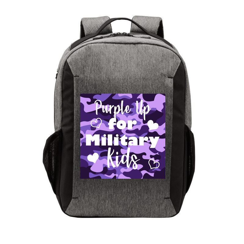 Purple Up For Military Kids Awareness Vector Backpack
