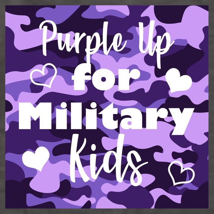 Purple Up For Military Kids Awareness Vector Backpack