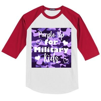 Purple Up For Military Kids Awareness Kids Colorblock Raglan Jersey