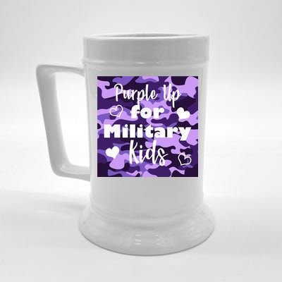 Purple Up For Military Kids Awareness Beer Stein