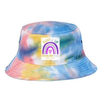 Purple Up For Military Kids Military Children Purple Rainbow Tie Dye Newport Bucket Hat