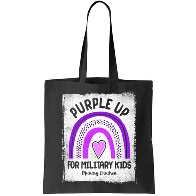 Purple Up For Military Kids Military Children Purple Rainbow Bag