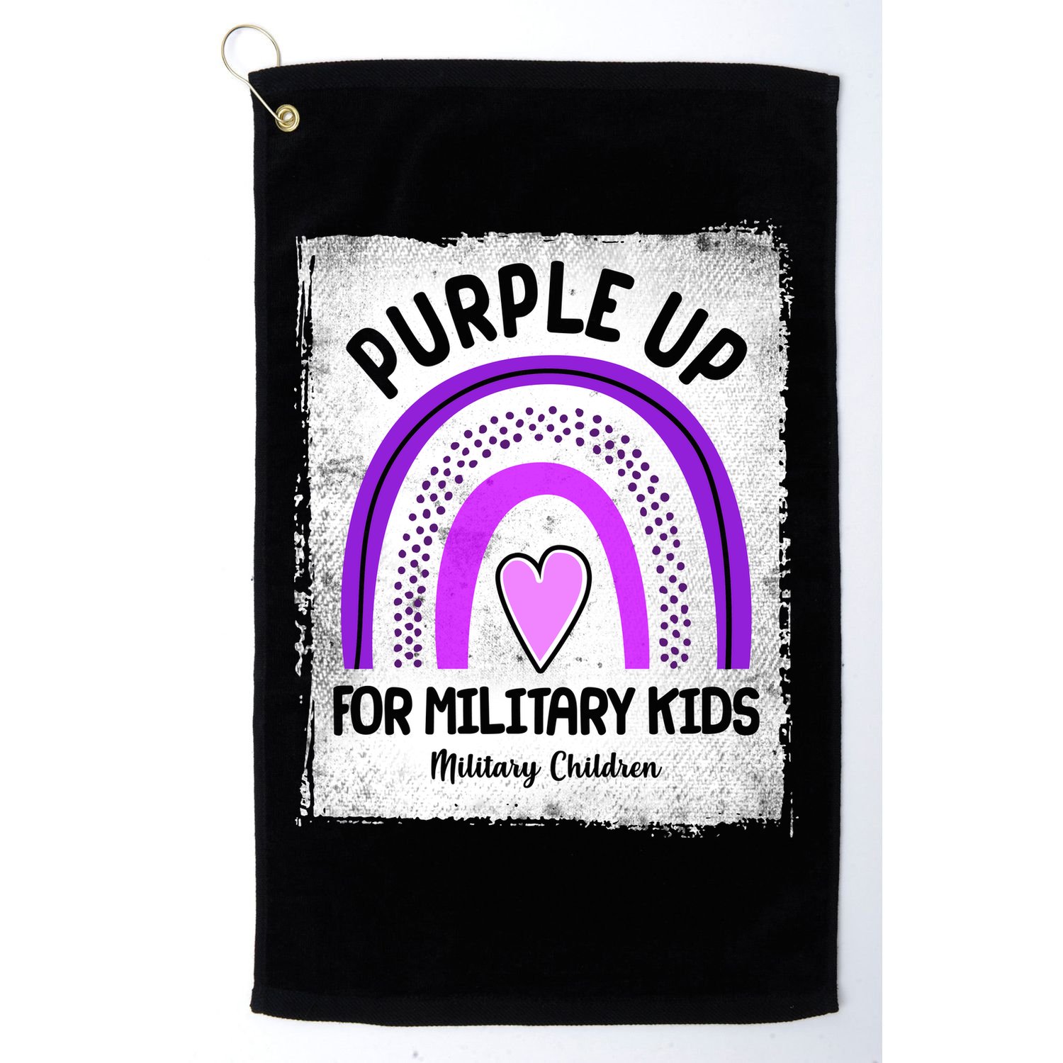Purple Up For Military Kids Military Children Purple Rainbow Golf Towel