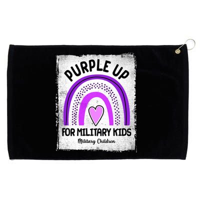 Purple Up For Military Kids Military Children Purple Rainbow Grommeted Golf Towel