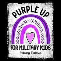 Purple Up For Military Kids Military Children Purple Rainbow Zip Tote Bag