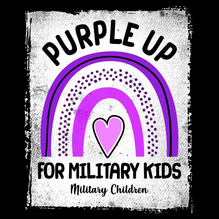 Purple Up For Military Kids Military Children Purple Rainbow Zip Tote Bag