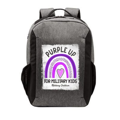 Purple Up For Military Kids Military Children Purple Rainbow Vector Backpack