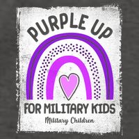 Purple Up For Military Kids Military Children Purple Rainbow Vector Backpack
