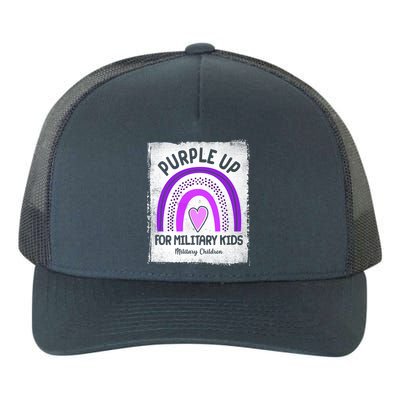 Purple Up For Military Kids Military Children Purple Rainbow Yupoong Adult 5-Panel Trucker Hat