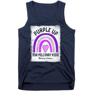 Purple Up For Military Kids Military Children Purple Rainbow Tank Top