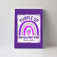 Purple Up For Military Kids Military Children Purple Rainbow Canvas