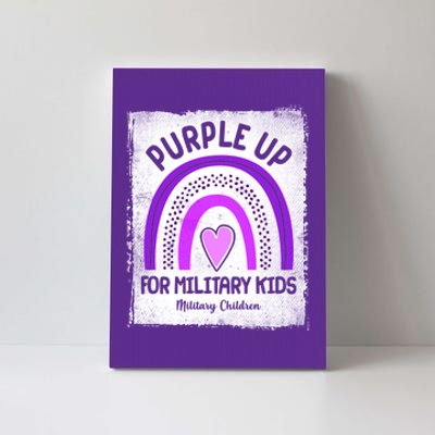 Purple Up For Military Kids Military Children Purple Rainbow Canvas