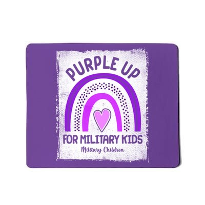 Purple Up For Military Kids Military Children Purple Rainbow Mousepad