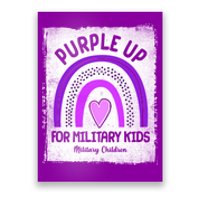 Purple Up For Military Kids Military Children Purple Rainbow Poster