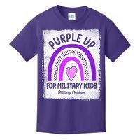 Purple Up For Military Kids Military Children Purple Rainbow Kids T-Shirt