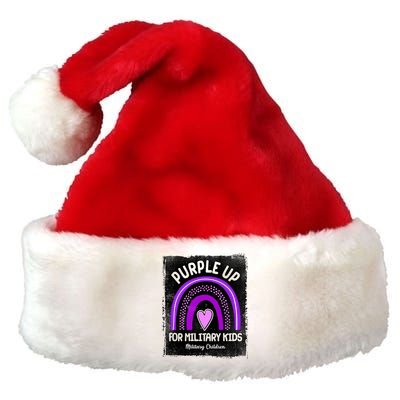 Purple Up For Military Kids Military Children Purple Rainbow Premium Christmas Santa Hat