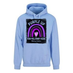 Purple Up For Military Kids Military Children Purple Rainbow Unisex Surf Hoodie