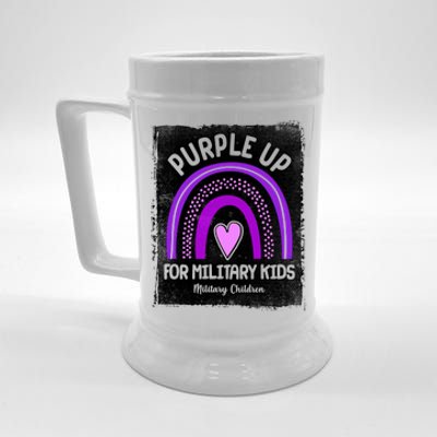 Purple Up For Military Kids Military Children Purple Rainbow Beer Stein