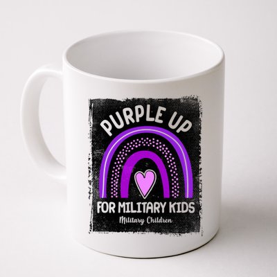 Purple Up For Military Kids Military Children Purple Rainbow Coffee Mug