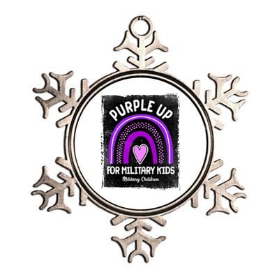 Purple Up For Military Kids Military Children Purple Rainbow Metallic Star Ornament