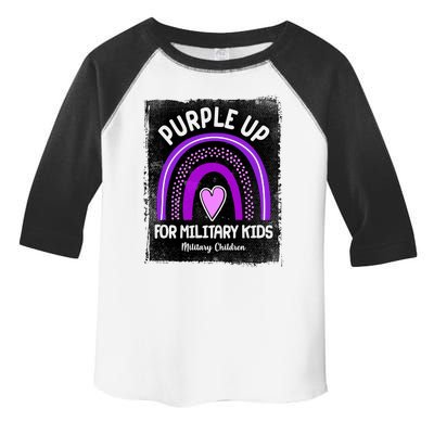 Purple Up For Military Kids Military Children Purple Rainbow Toddler Fine Jersey T-Shirt