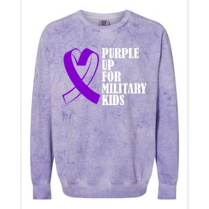 Purple Up For Military Kids Ribbon Colorblast Crewneck Sweatshirt