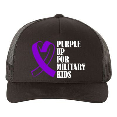 Purple Up For Military Kids Ribbon Yupoong Adult 5-Panel Trucker Hat