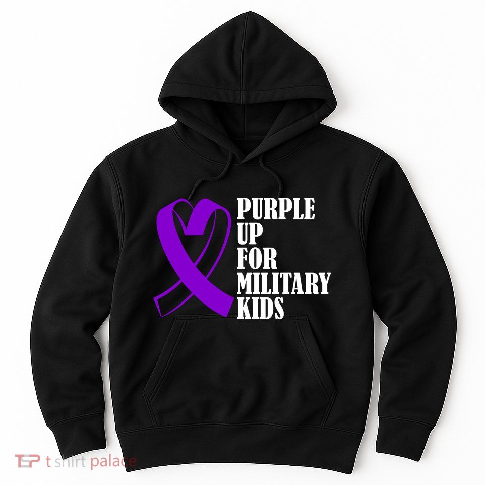Purple Up For Military Kids Ribbon Hoodie