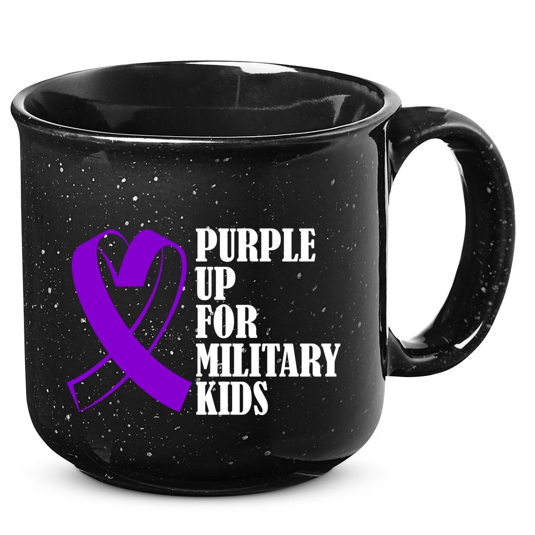Purple Up For Military Kids Ribbon 15oz Campfire Ceramic Mug